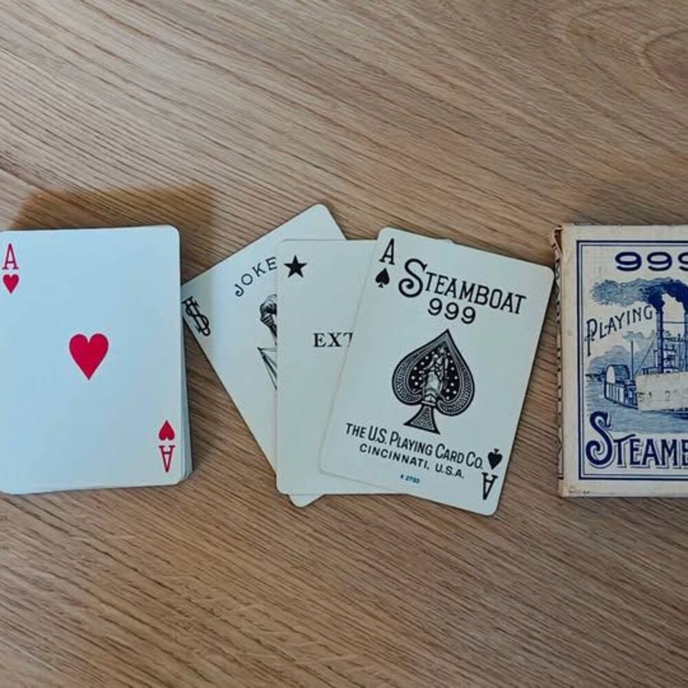 Vintage Steamboat 999 Playing Cards Complete Deck With Original Box